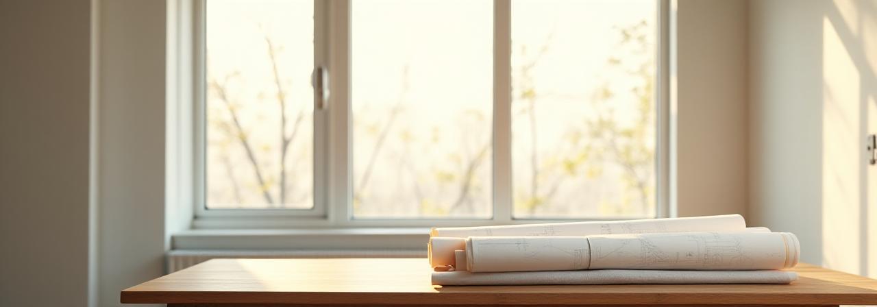 Soft modern interior architecture with natural lighting